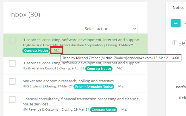 See who has read a notice