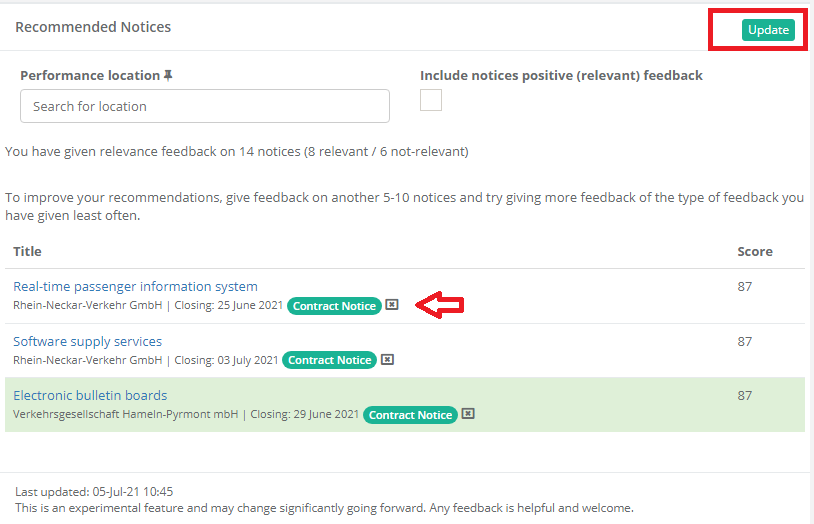Tenderlake recommended procurement notices