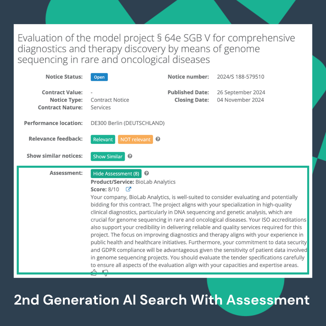 Tenderlake Launches 2nd Gen AI Search with Assessment