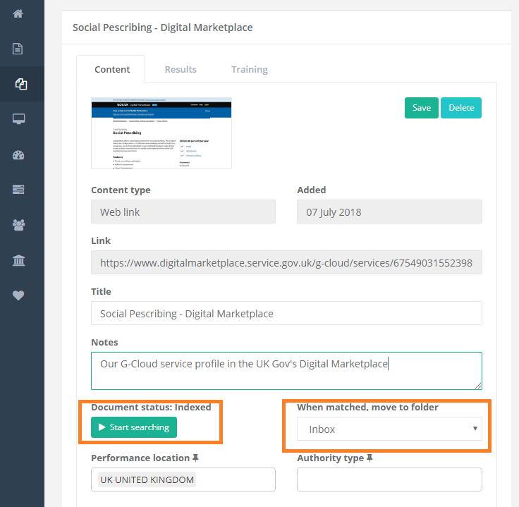 Procurement notice in Slack